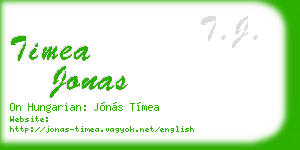 timea jonas business card