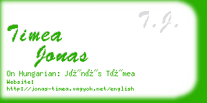 timea jonas business card